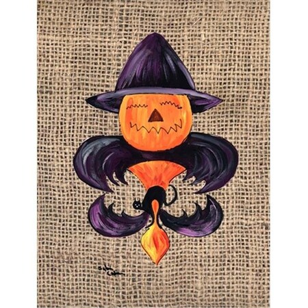 PatioPlus Halloween Pumpkin Bat Fleur de lis Flag Garden Size